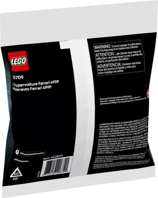 Set lodër LEGO Speed Champions Ferrari 499P Hypercar 30709, 62 pjesë, me minifigurë