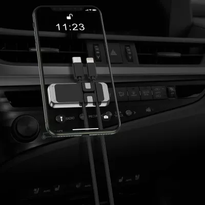 Mbajtës magnetik për telefon Wozinsky WMCDO-B1 me organizues kabllosh, i zi
