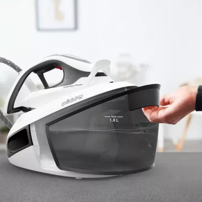 Hekur me avull, Tefal, SV8130E0 Express Power, 2800W 6.5 bar 1.8L, bardh e zi