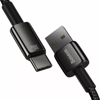 Kabllo USB-A në USB-C Baseus CAWJ000101 2m 100W USB 2.0, e zezë