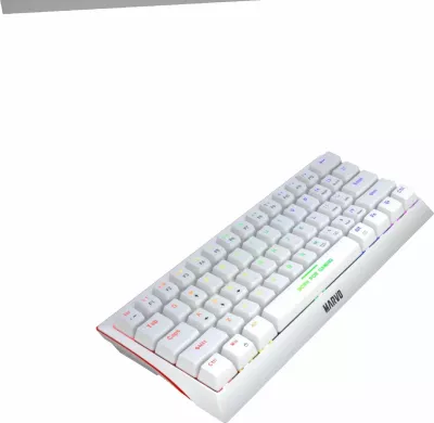 Tastierë mekanike gaming Marvo KG962G Hecate 61R (60%, 61 taste), USB-C, rainbow backlight, e bardhë