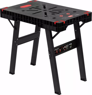 Tavolinë pune e palosshme PROLINE 62002 900×600×800 mm 150 kg, e zezë/kuqe
