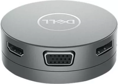 Stacion docking USB-C 7-në-1, Dell, DA310 470-AEUP, 90W PD, 4K 60Hz, argjendtë