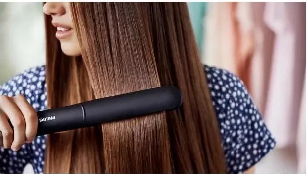 Drejtuese flokësh Philips StraightCare Essential BHS376/00, e zezë/rozë