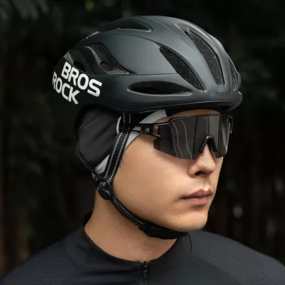 Kapelë çiklizmi dimërore Rockbros M016, windproof, fleece, 54-61 cm, e zezë