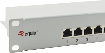 Patch panel rrjeti Equip 16-portë Cat6, 1U, rack, gri