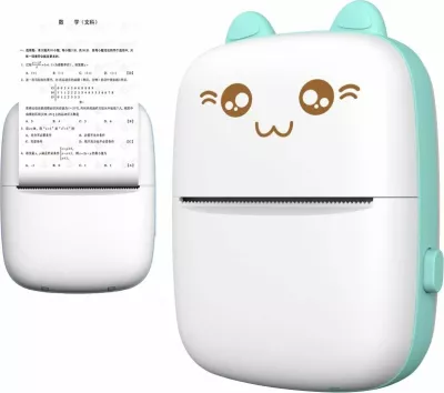 Printer termik mini Hurtel HURC9, Bluetooth, 1000mAh, Kaltër