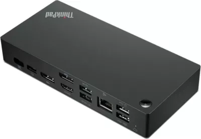 Dok universal USB-C, Lenovo ThinkPad, Smart Dock 40B20135EU, shumë porta video/USB/Ethernet, e zezë