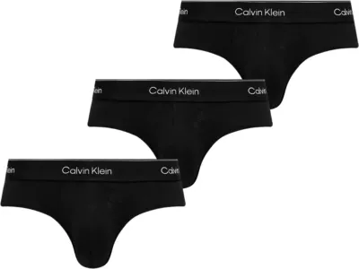 Të brendshme për meshkuj Calvin Klein Underwear Hip Brief 3PK LV00NB4388, të zeza/bardha