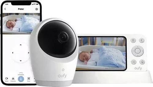 Monitor foshnje EUFY E21, ekran portativ, lidhje smart, i bardhë