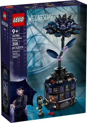 Set LEGO Wednesday 76784 Black Dahlia Flower me 2 minifigura, për fëmijë 9+ vjeç, e zezë
