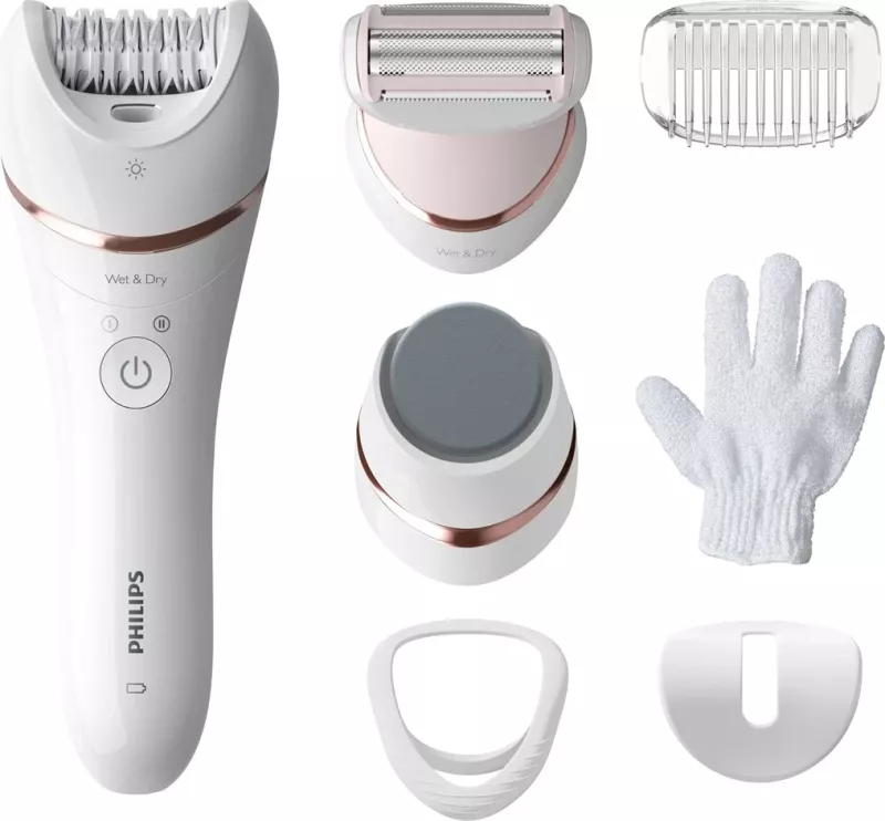Epilator i lagësht dhe i thatë për këmbë, trup dhe këmbë, Philips BRE 730/10 
