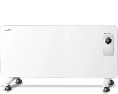 Ngrohës panel smart, Elit, ZENTRON XL, 1000/2000W, Wi‑Fi, ekran digjital, IP24, në këmbë ose mur, e bardhë