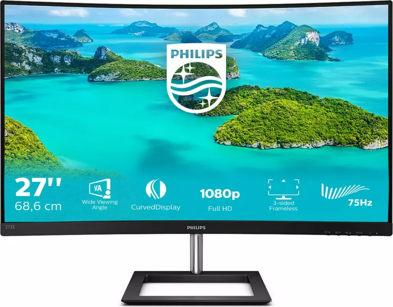 Monitor Philips E Line 272E1CA/00, 27 inç, Full HD, LCD, i zi