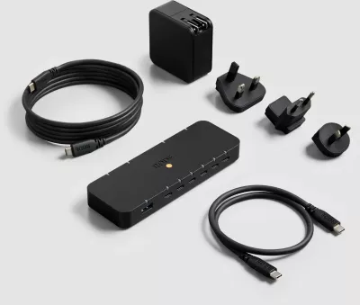 Hub USB RØDE Hub 10Gbps, 7x USB-C (1x PD 100W), 1x USB-A 3.2, lexues SD/microSD, zi, set me kabllo e adaptorë rryme