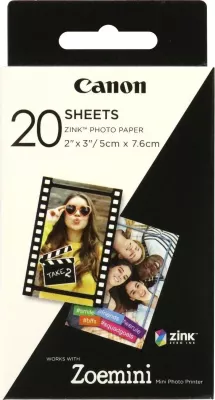 Kasetë Canon ZINK Paper ZP-2030 për ZOEMINI, 20 foto