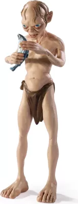 Figurinë fleksibile NOBLE COLLECTION Bendyfigs Gollum 19 cm me peshk dhe mbajtëse