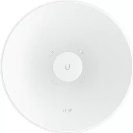 Antena Ubiquiti UISP Dish, 30 dBi, 5.15 - 6.875 GHz, Polarizim i dyfishtë, IPX6, Alumini, Bardhë