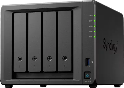 Server NAS Synology DiskStation DS925+ 4-bay 3.5\" SATA, 2x M.2 2280 NVMe, 4GB DDR4 ECC, 2x 2.5GbE, i zi