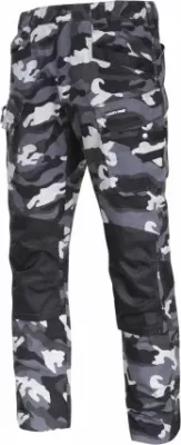Pantallona kamuflazh LAHTI PRO L4051406, rip-stop, slim fit, 12 xhepa, 3XL, zi-gri