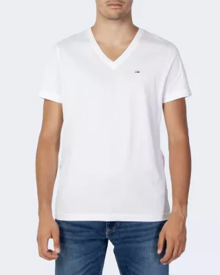 Maicë për meshkuj Tommy Hilfiger Jeans TJM Original Jersey V Neck Tee DM0DM04410, e bardhë [Madhësia: XS]