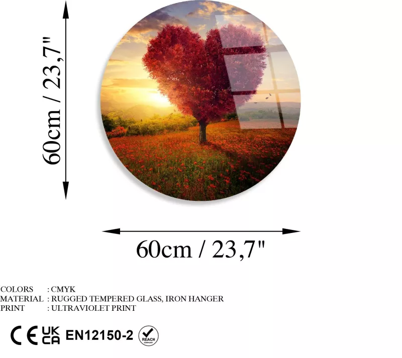 Pikturë dekorative prej xhami të temperuar, shumëngjyrëshe, UV-1127