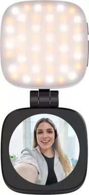 Dritë LED selfie magnetike Neewer NL48B, 48 LED, 5 CCT, CRI95, USB-C, bateri 850mAh, e zezë, set me unazë magnetike + kabllo USB-C