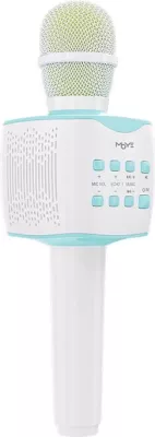 Mikrofon karaoke Moye Melodious MDS-5 Bluetooth 5.0, TF/USB, i bardhë me mentë