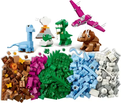 Set ndërtimi LEGO Classic 11041 Kreative Dinosaurier, 450 pjesë, shumëngjyrësh