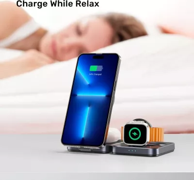 Karikues wireless UNITEK P1300AGY01 për celular, kufje, smartwatch, Gri