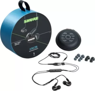 Kufje Shure AONIC 215, me kabllo 3.5mm, të zeza