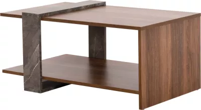 Tavolinë kafeje WILMA, teksturë guri gri, FH8950.13, 80Χ50Χ35H cm