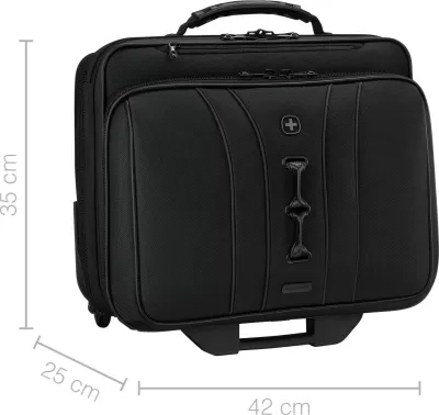 Çantë laptopi Wenger Legacy Black Series 15.6 inç me rrota, e zezë