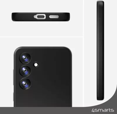 Mbështjellës 4smarts për Samsung Galaxy A55, silikon, 6.6 inç, i zi