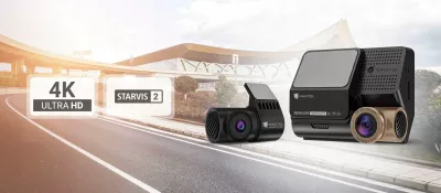 Kamerë për veturë Navitel RS990 4K GPS, set front+prapa me Wi‑Fi/ADAS, e zezë/ari