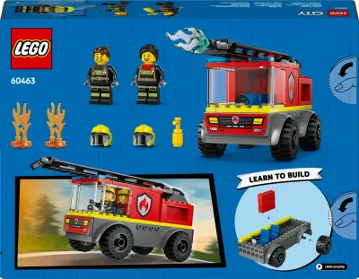 Set LEGO City Fire Truck with Ladder 60463, 82 copë, e kuqe