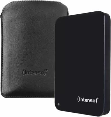 Hard disk ekstern Intenso Memory Drive 2TB 2.5" USB 3.0, i zi, me këllëf