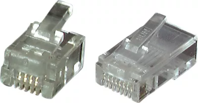 Steker modular RJ45 EFB Elektronik 37519.1-100, 8P8C, paketim 100 copë, transparent