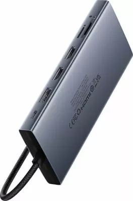Docking station Baseus PortalJoy Series BS-OH119 13n1 USB-C PD 100W 8K DP 2x HDMI VGA LAN SD/microSD, gri