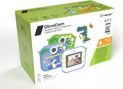 Aparat fotografik Tracer DinoCam, 48MP, printim i menjëhershëm, 13 aksesorë, bardhë