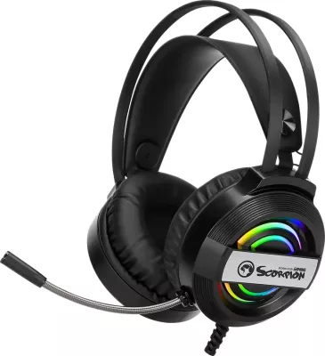 Kufje gaming Marvo HG8902, USB me kabllo, RGB, stereo, të zeza