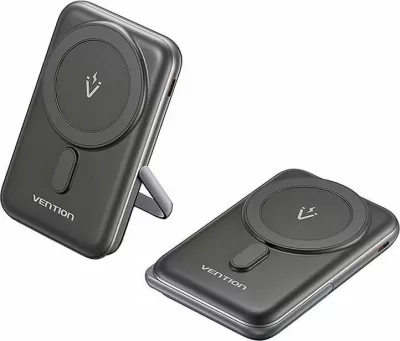 Powerbank Vention FHNB0 10000mAh 20W me karikim magnetik pa kabllo, i zi