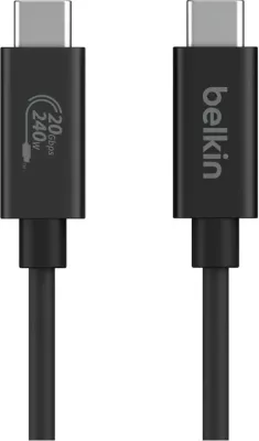 Kabllo USB4 Belkin INZ004BT2MBK, 2 m, USB C, 20 Gbit/s, e zezë