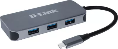 Stacion dokimi USB-C, D-Link DUB-2335, 3x USB-A 3.0, gri