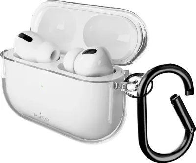 Mbështjellës për AirPods Pro 3 Puro 0.3 Nude, TPU, me karabinë, transparent