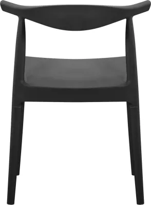 Karrige për ngrënie jashtë ALOR, polipropilen e zezë, FH6624.02, 47x55x74.5cm, set prej 4 copë