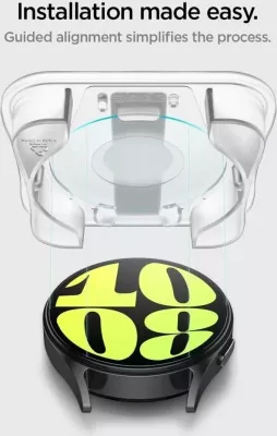Xham i kalitur mbrojtës Spigen Glas.TR EZ-FIT për Samsung Galaxy Watch 7 44 mm, transparent, paketë 2 copë