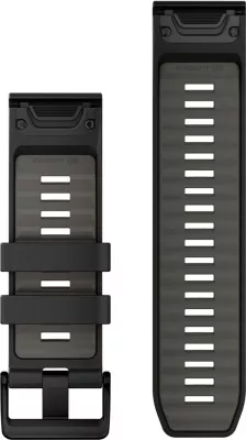 Rrip silikoni Garmin QuickFit 26mm për smartwatch, zi/gri