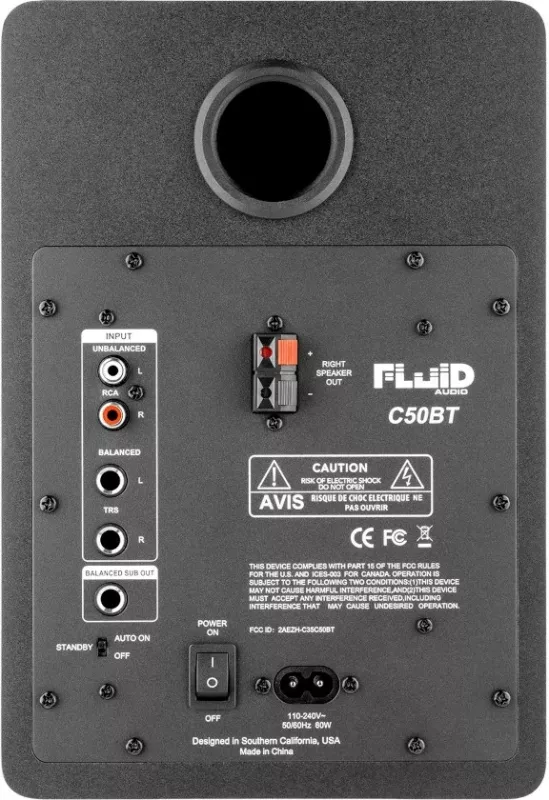 Monitorë studioje Fluid Audio C50BT, 5" Bluetooth, të zinj (set prej 2 copë)