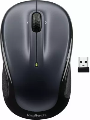 Maus wireless Logitech M325S 1000 DPI 5 butona 2.4 GHz, gri e errët/zi